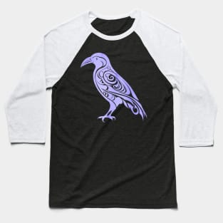 Celtic Nordic Raven Crow Purple Baseball T-Shirt